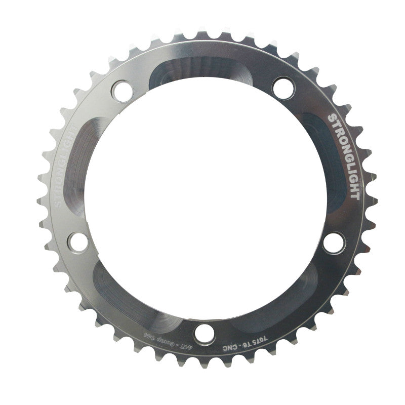 Plateau Piste 5 branches Ø 144 Stronglight 44 dents Argent Alu 7075 Pour Chaîne 3.17 mm (1"1-8)