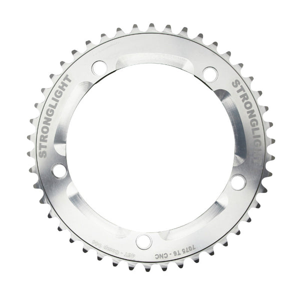 Plateau Piste 5 branches Ø 144 Stronglight 46 dents Argent Alu 7075 Pour Chaîne 3.17 mm (1"1-8)