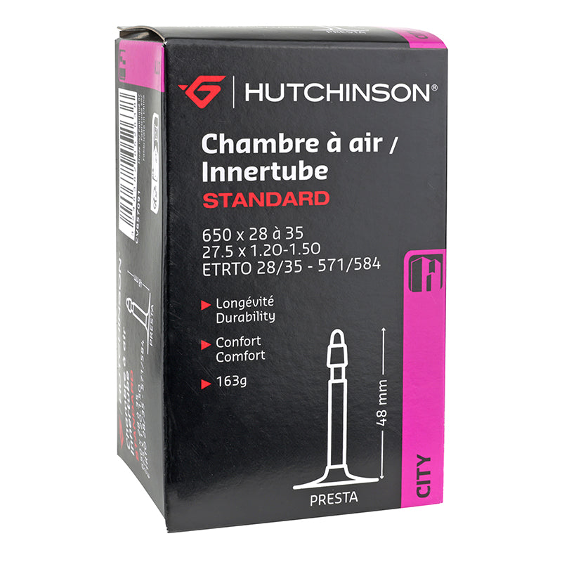 Chambre A Air Vélo 650 X 35B 28-35 Hutchinson Valve Presta 48 mm 163G