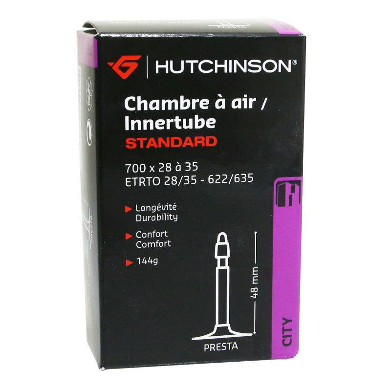 Chambre A Air Vélo 700 X 28-35 Hutchinson Valve Presta 48 mm 144G