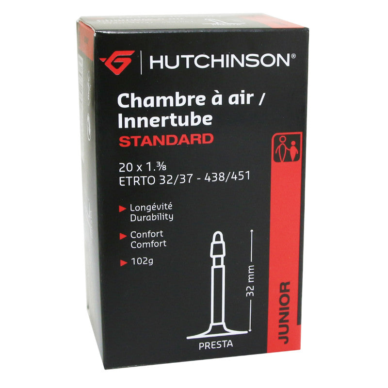 Chambre A Air Vélo 20 X 1 3-8 Hutchinson Valve Presta 32 mm 102G