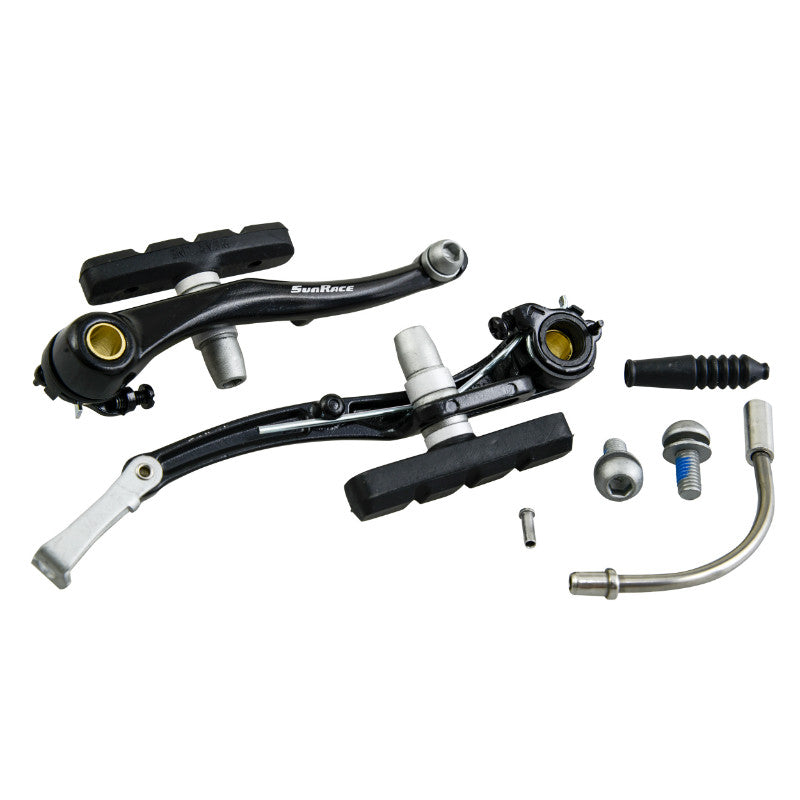 Étrier Frein VTT-City V-Brake Alu Sunrace Noir Avant 110 mm Coudé 90° (Vendu A L'Unite)