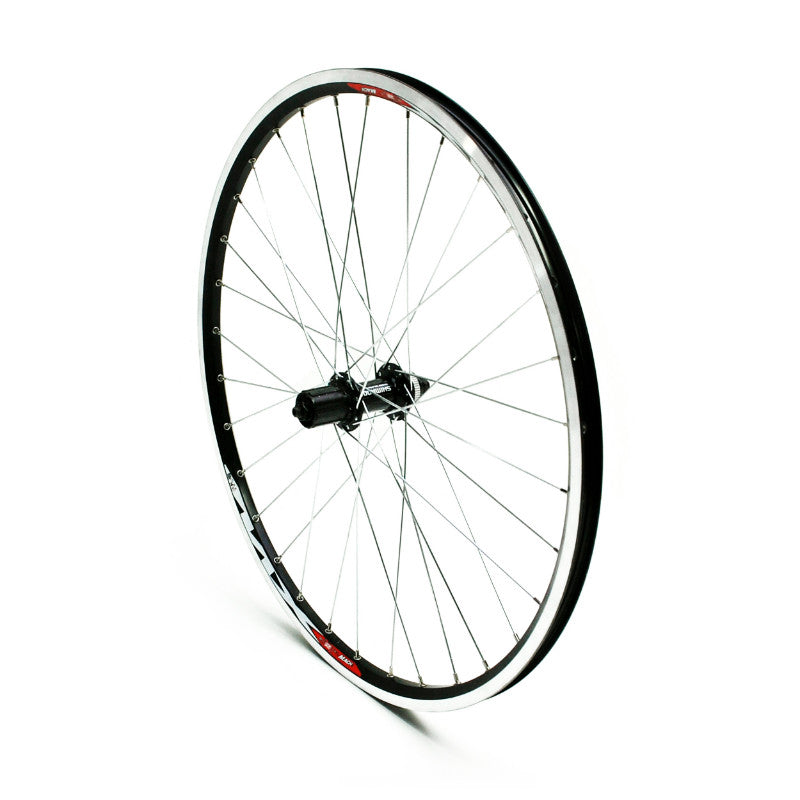 Roue VTT Disque - Patin Blocage 26" M670 Arrière Noir Moyeu Shimano Acera Qc400 Centerlock Cassette 11-10-9V Noir Jante