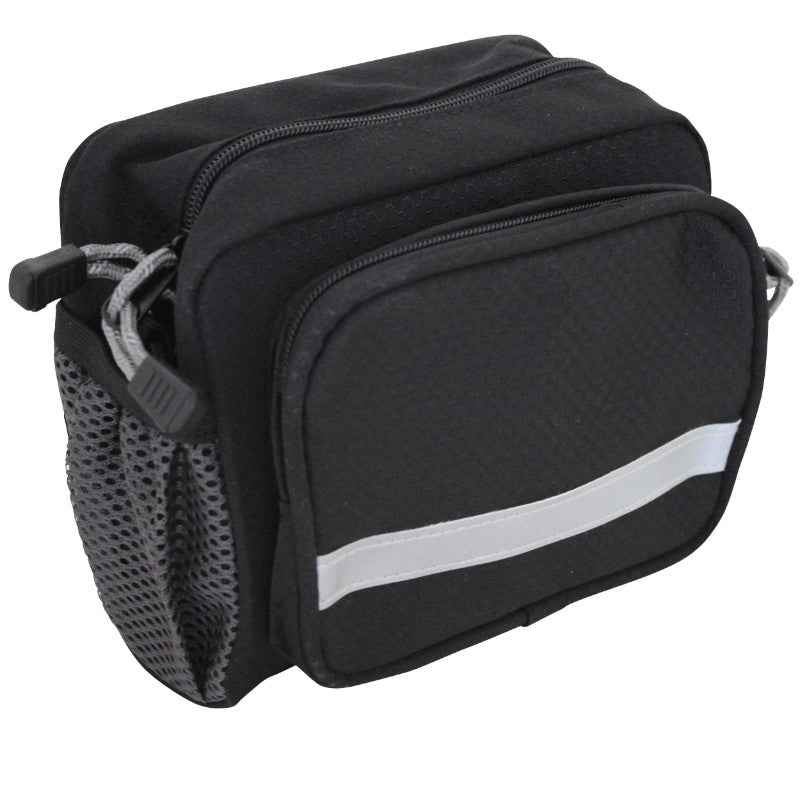 Sacoche De Cintre-Guidon Vélo Newton N1 Noir Fixation Clip 25.4-31.8 (Lg16Xl10Xh13)