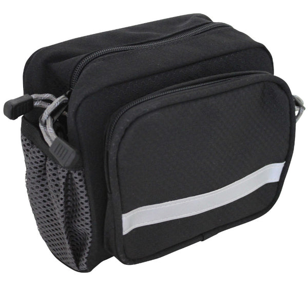 Sacoche De Cintre-Guidon Vélo Newton N1 Noir Fixation Clip 25.4-31.8 (Lg16Xl10Xh13)
