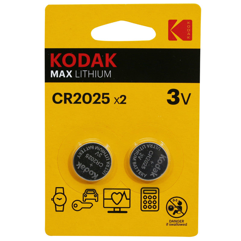Pile Bouton Cr2025 Kodak Lithium 3V (Vendu Par 2)