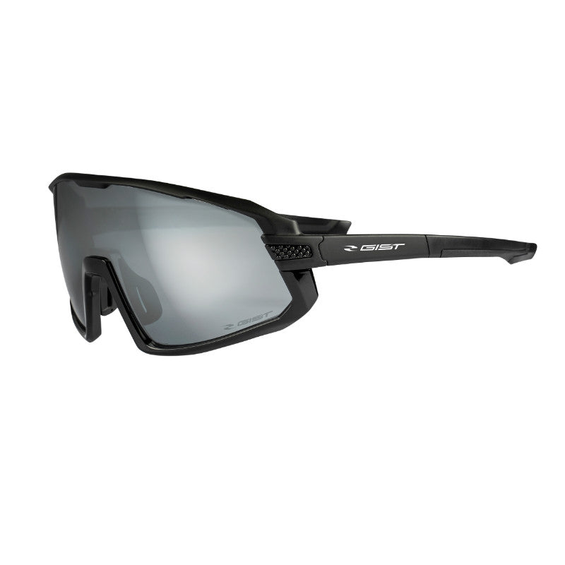 Lunettes Vélo Adulte Gist Next Monture Noir (3 Verres Interchangeables - Protection 100% Uv - Uva - Uvb) Vision Optimale, Ultra Adherentes, Tres Resistantes (Verre Cat 3)