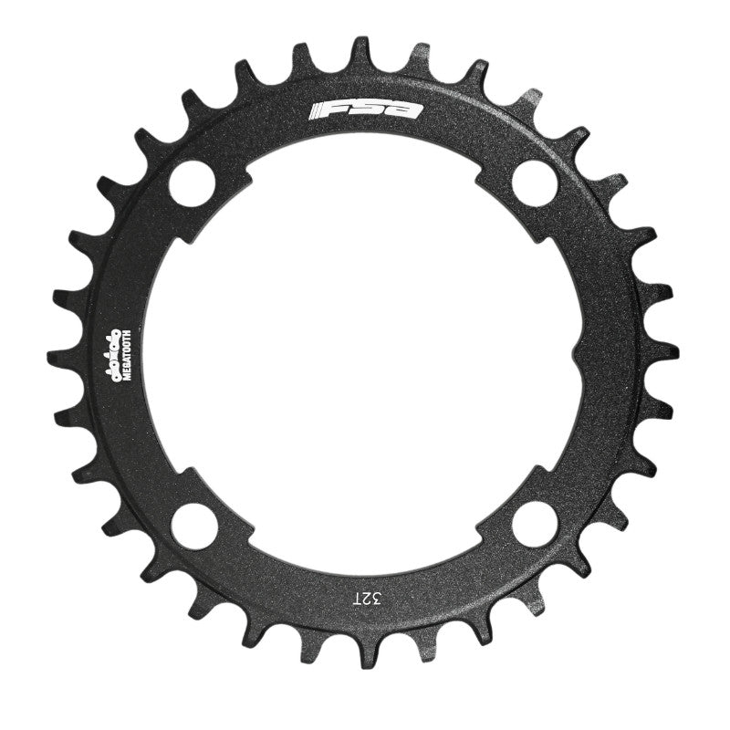 Plateau VTT 4 branches Ø 104 Fsa Origine 32 dents Mono 11V. Alu Noir Megatooth