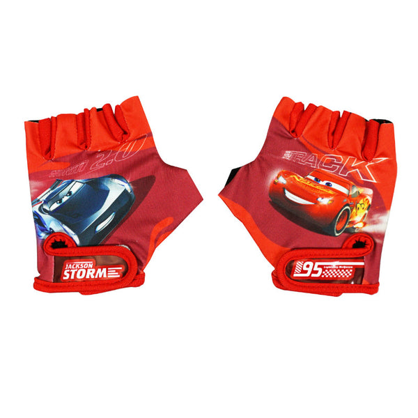 Gants Vélo Court Enfant Disney Cars Rouge (Paire Sur Carte)