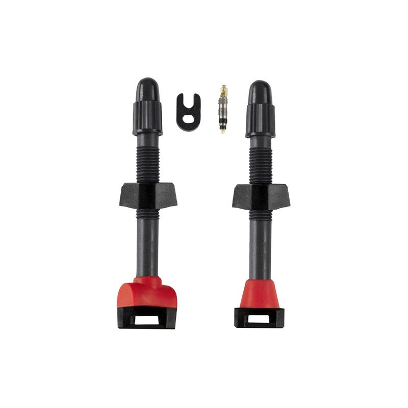 Valve De Pneu Tubeless Presta P2R Carbone 65 mm (Poids : 9G-Pr) (Vendu A La Paire Sur Carte)