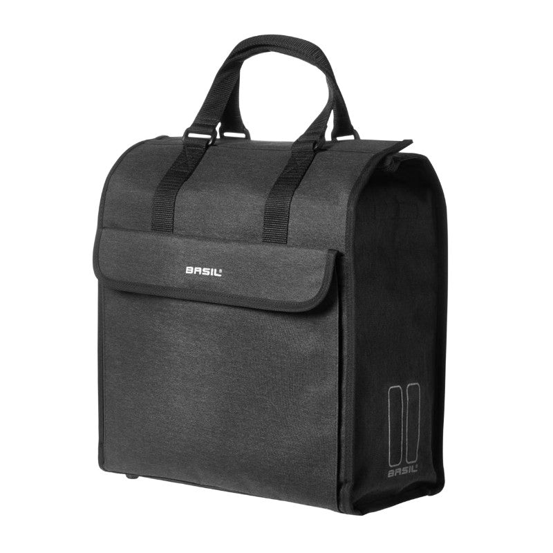 Sacoche Arrière Vélo Laterale Basil Mira Noir Droit-Gauche 17L Fixation Porte Bagage Sur Crochet Hook