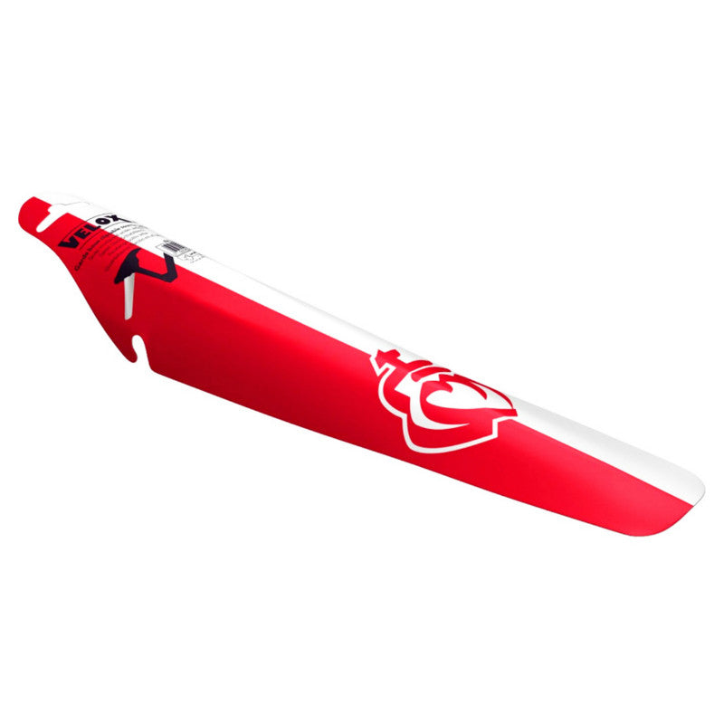 Garde Boue Route-VTT Clipsable AR Velox Colori Vendee Rouge-Blanc Clipsable Sous La Selle (Vendu A L Unite)