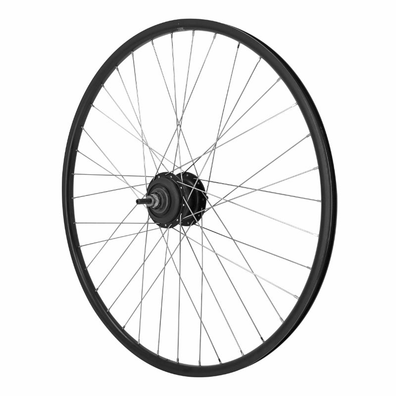 Roue VTC 700 X 35 - 28" Er20 Arrière Noir Double Paroi Moyeu Nexus 7V Frein Tambour 36 Rayons INOX (Sg-C3001-7R)