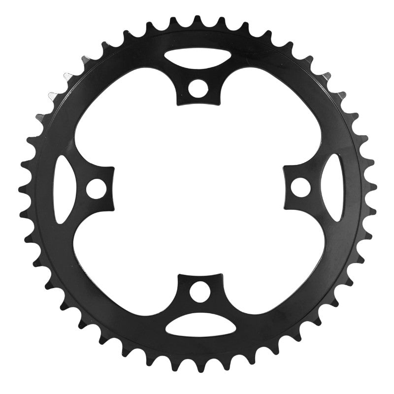 Plateau VAE-E-Bike 4 branches Ø 104 Pour Bosch 44 dents Mono Noir Acier (Pour Systeme 1Ere Et 3Ème Generation - Compatible Brose) En Vrac