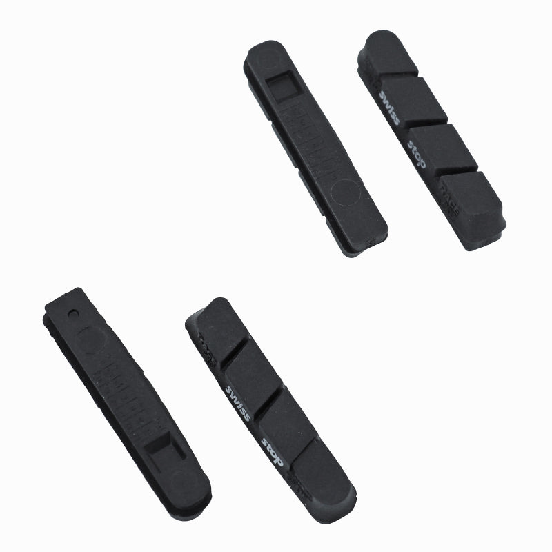 Patin De Frein Route Swissstop -Black Original Racepro Noir- Pour Campagnolo Jante Aluminium (2 Paires)