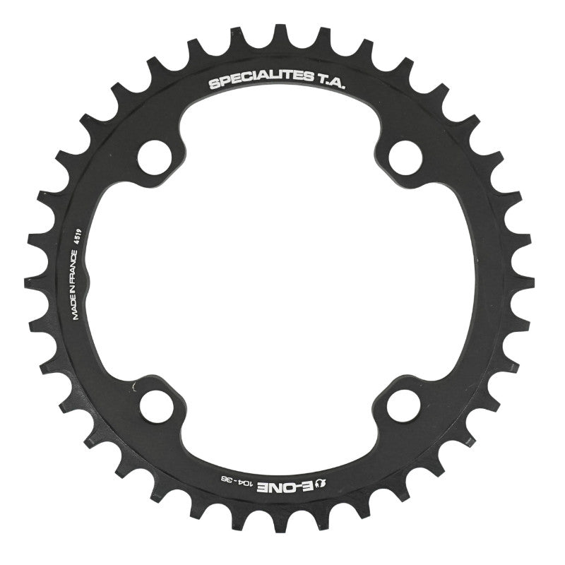 Plateau VAE-E-Bike 4 branches Ø 104 Pour Bosch - Brose - Yamaha - Giant - Shimano E-Steps Ta E-One 36 dents Mono Noir Al