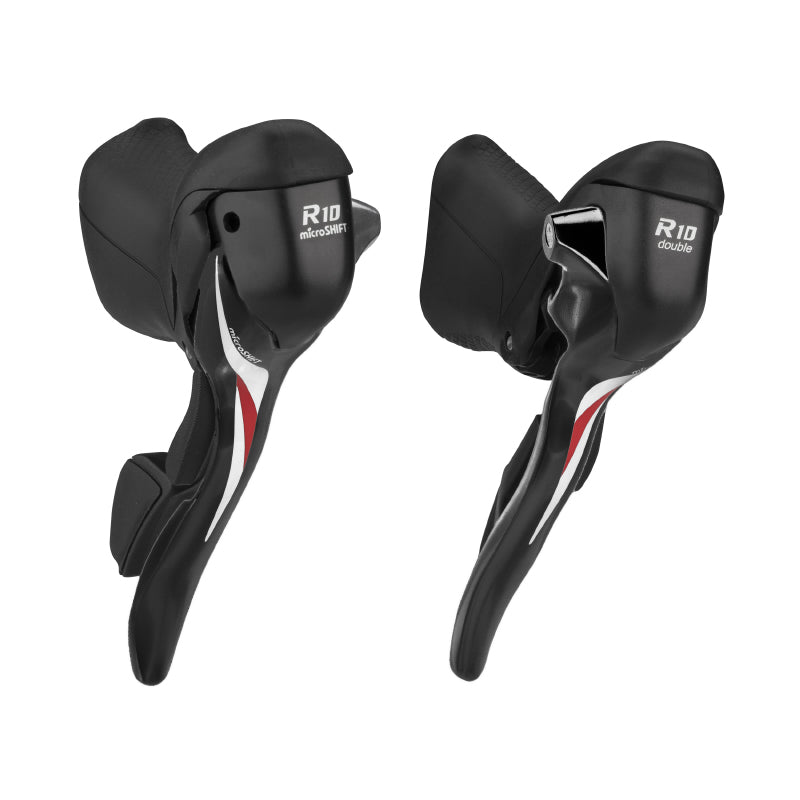 Levier-Manette Route Patin Microshift 10V. Double Alu Noir Compatible Shimano (Paire Sachet Pour Atelier) Sauf Tiagra 47