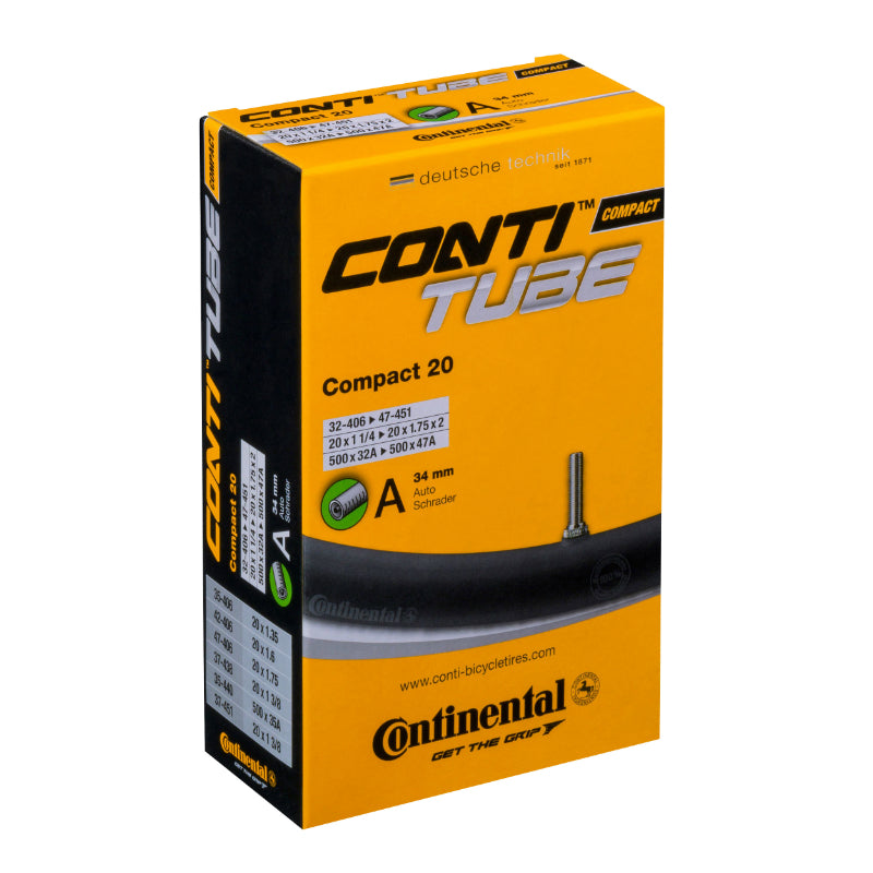 Chambre A Air Vélo 20 X 1.50-2.00 Continental Valve Standard 34 mm