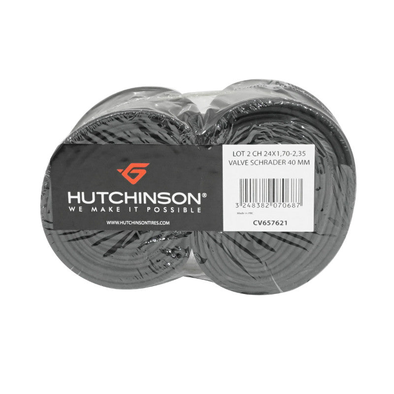 Chambre A Air Vélo 24 X 1.70-2.35 Hutchinson Valve Standard 40 mm (Vendu Par Lot De 2)