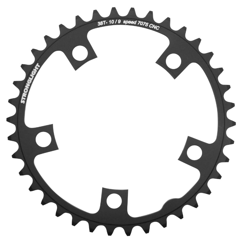 Plateau Route 5 branches Ø 110 Stronglight 38 dents Intérieur Noir Type Shimano 9-10-11V.