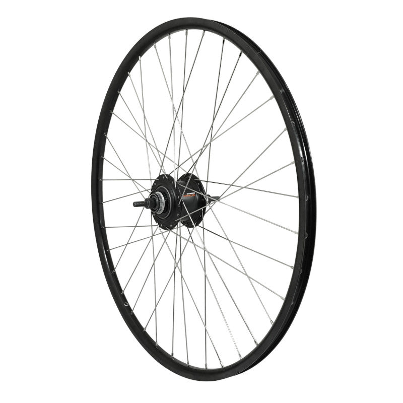 Roue VTC 700 X 35 - 28" Er20 Arrière Noir Double Paroi Moyeu Nexus Inter 7V Disque Centerlock 36 Rayons INOX(Sg-C3001-7D) Jante 622-19