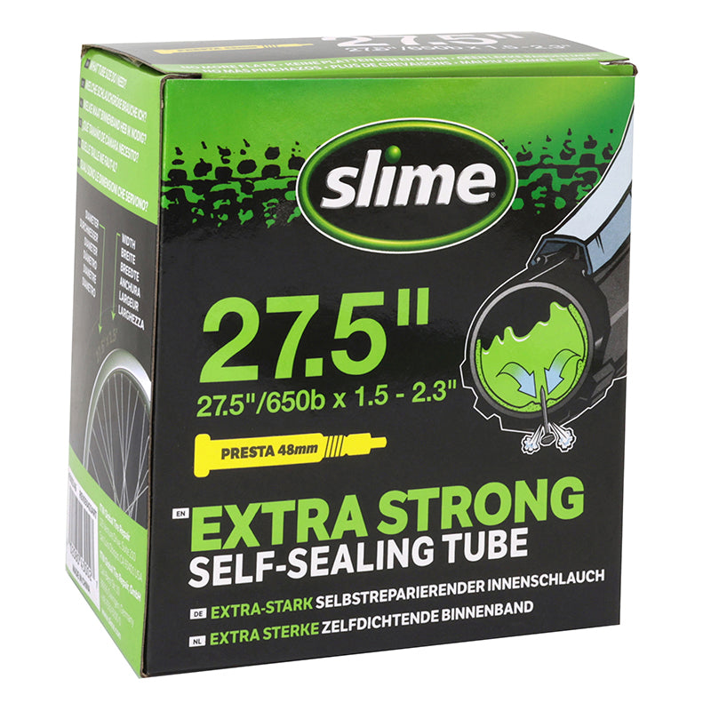 Chambre A Air Vélo 27.5 X 2.00-2.40 Slime Valve Presta Obus Demontable Avec Liquide Anti-Crevaison