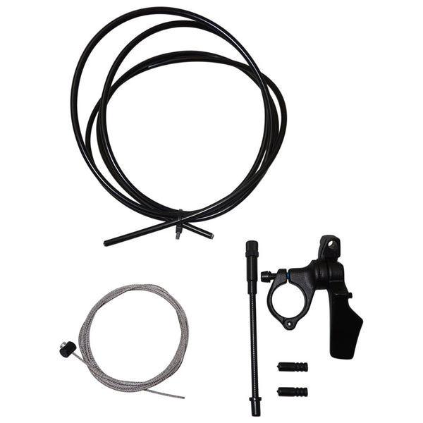 Levier Pour Tige De Selle Télescopique Satori Alu Noir Fixation Cintre VTT (Livre Avec Câble)