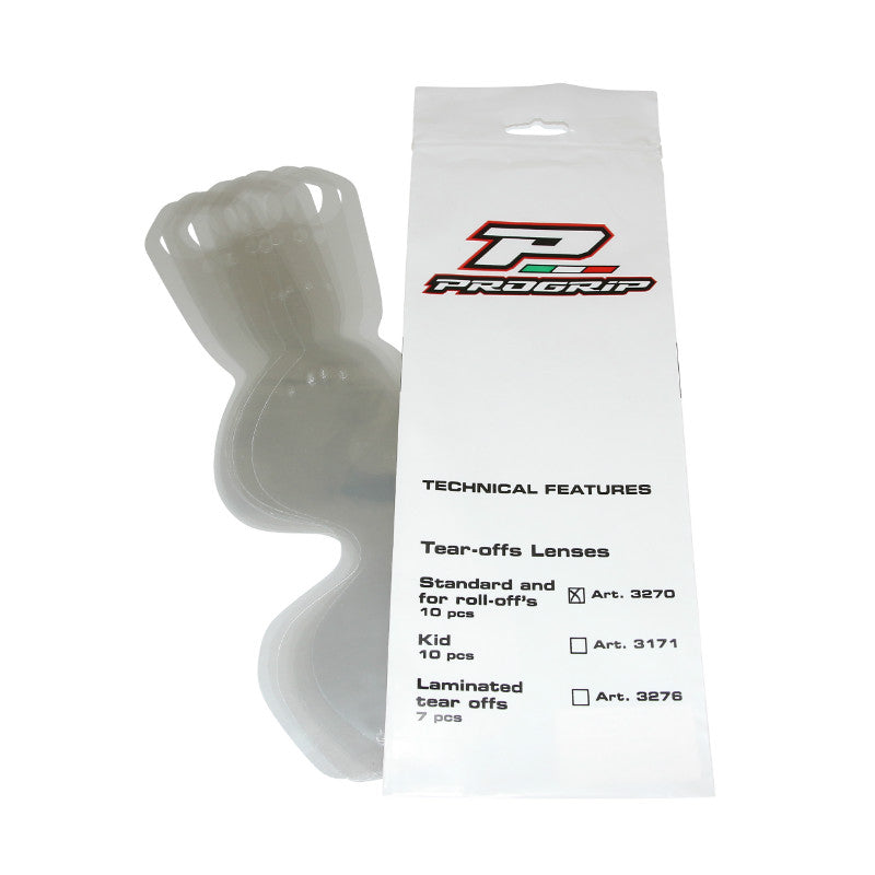 Tear Off Progrip 3270 Pour Masque-Lunettes Cross Modele 3200, 3201, 3204, 3301 (Vendu Par 10)