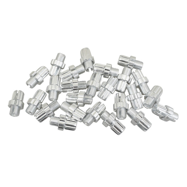 Vis Creuse Tendeur De Câble Vélo M10 Fendue Alu Argent (Sachet De 25 Pieces)