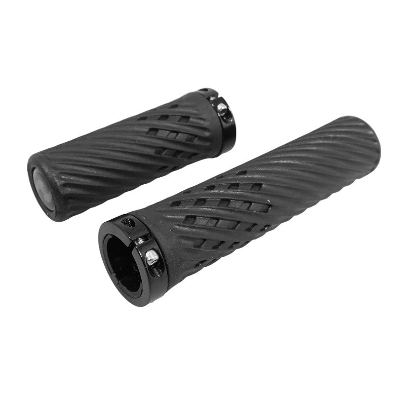 Poignée VTT Herrmans Luna Lock 90-130 mm Noir Avec Collier Fermeture (Paire)