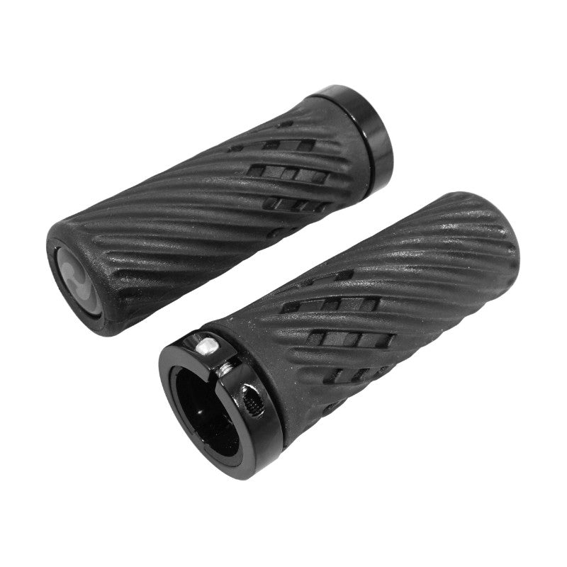 Poignée VTT Herrmans Luna Lock 90 mm Noir Avec Collier Fermeture (Paire)