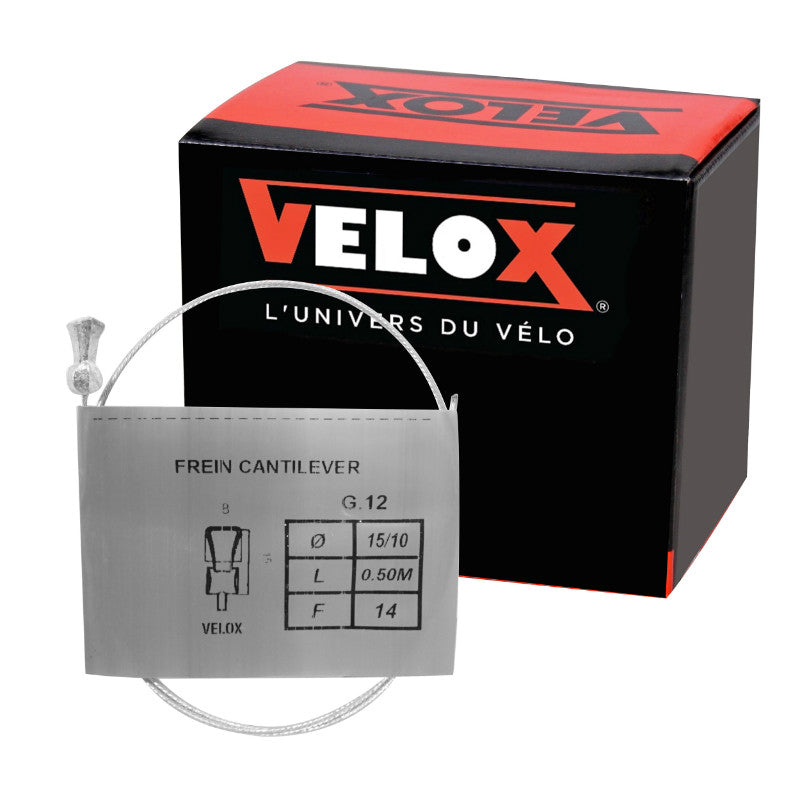 Câble De Frein VTT Cantilever Velox Galva 15-10 0,50M (Boite De 25 Câbles)