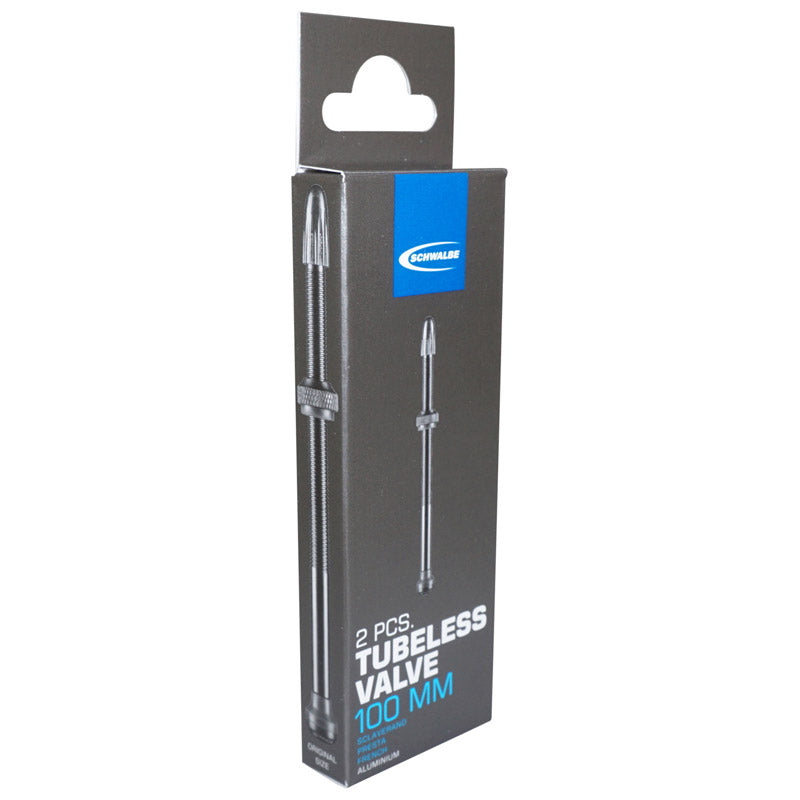 Valve De Pneu Tubeless Presta Schwalbe 100 mm Obus Demontable (Vendu A La Paire Sur Carte)