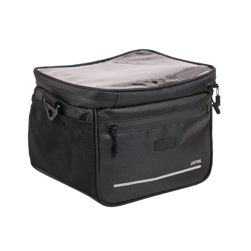 Sacoche De Cintre-Guidon Vélo Zefal Bag Noir Fixation Clip (230X180X175 mm - 7L) - Entraxe Fixation 60 mm Intérieur