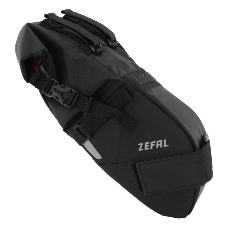 Sacoche De Selle Vélo Zefal Z Adventure R5 Noir Étanche Fixation Velcro 5L ( L 370X 70À175 X130 mm) Charge Maxi 5Kgs