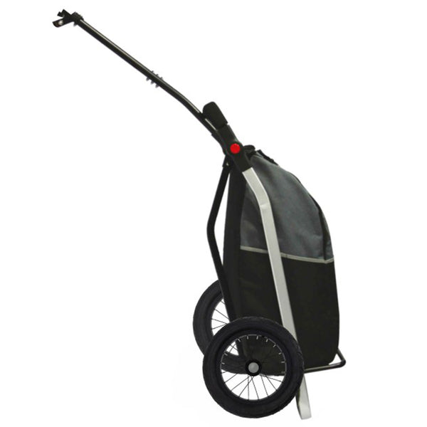Remorque Vélo Shopping Trailer Chassis Alu Avec Pneus Gonflables 12" Livree Avec Fixation Tige De Selle Poids Maxi 20Kgs