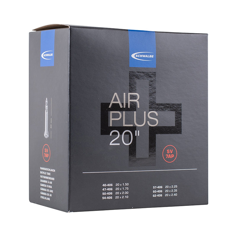 Chambre A Air Vélo 20 X 1.50-2.35 Schwalbe Air Plus Renforcé Valve Alu Presta (40-406 À 54-428) (Sv7Ap)