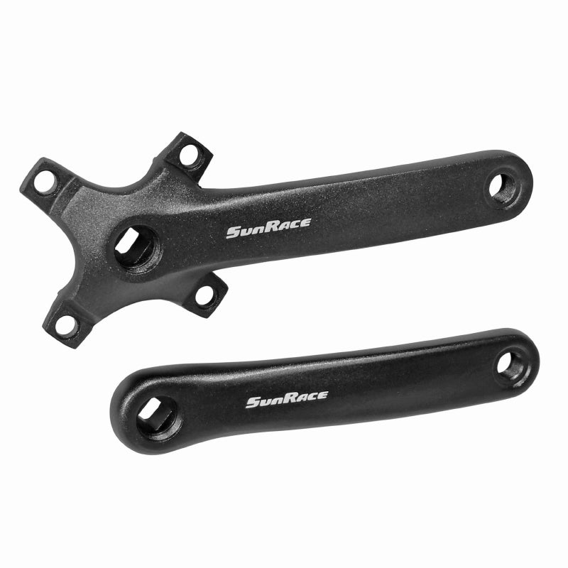 Manivelles VTT Sunrace Fcm800 Alu Noir 175 mm Pour Boîtier Axe Carré Pour Mono Diam. 96 mm (Sans Plateau) (Boîtier 119 mm)