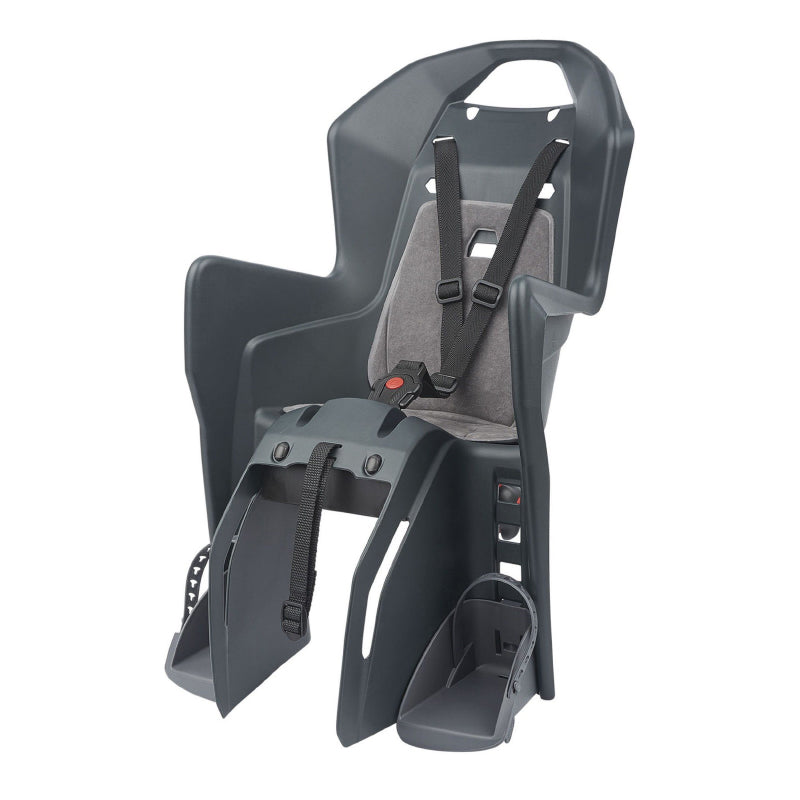 Porte Bebe-Siege Enfant Arrière Polisport A Fixer Sur Porte Bagage Fixation Etau Koolah Gris Coussin Gris (9 A 22Kgs) Ho
