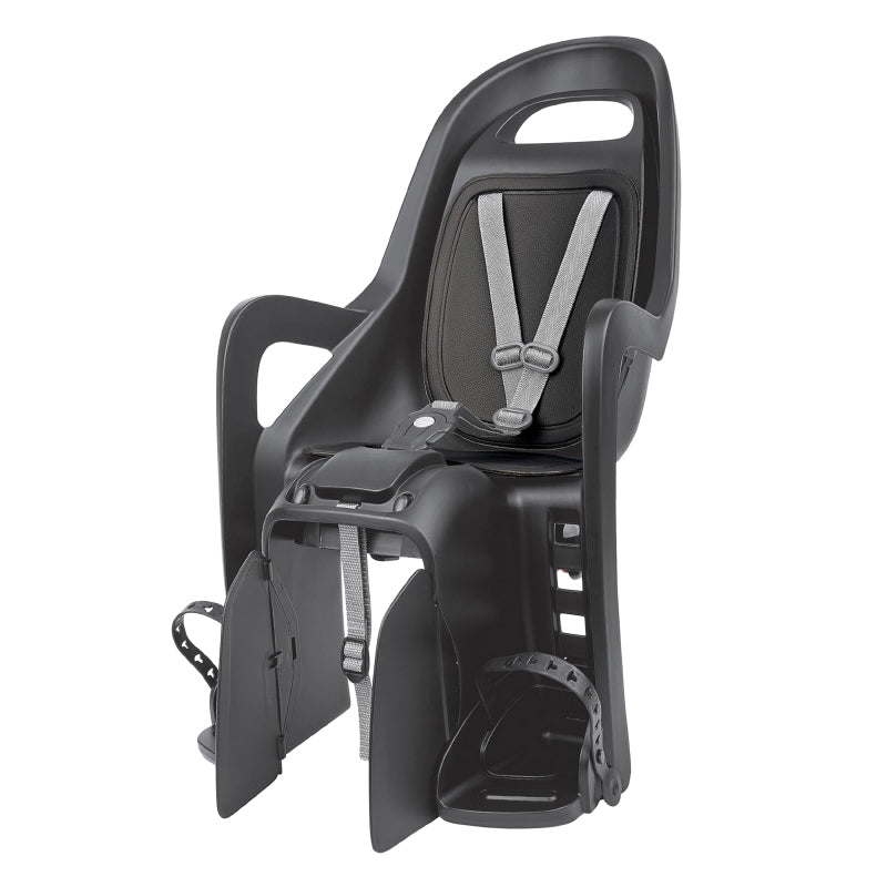 Porte Bebe-Siege Enfant Arrière Polisport A Fixer Sur Porte Bagage Fixation Etau Groovy Noir Coussin Gris (9 A 22Kgs) Ho