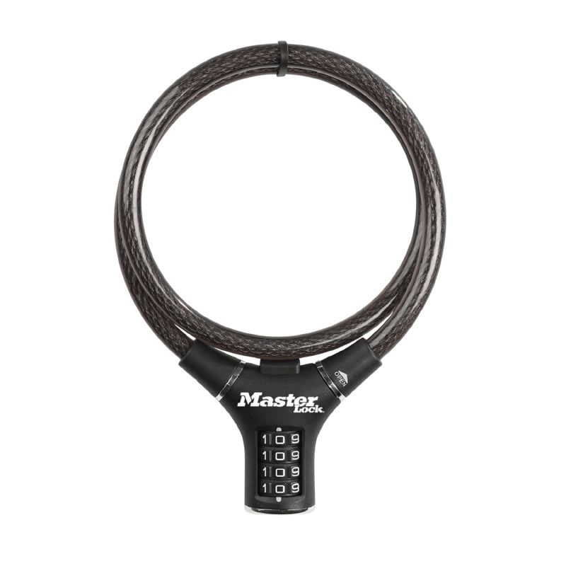 Antivol Vélo - Trottinette Câble A Combinaison - Code Masterlock Diam 12 mm L 90 cm Noir - Niveau Sécurité 7