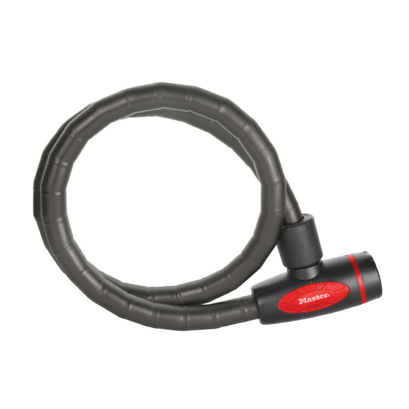 Antivol Vélo - Trottinette Câble Articule A Clé Masterlock Diam 18 mm L 1M Noir Livre Avec 4 Clés - Niveau Sécurité 7