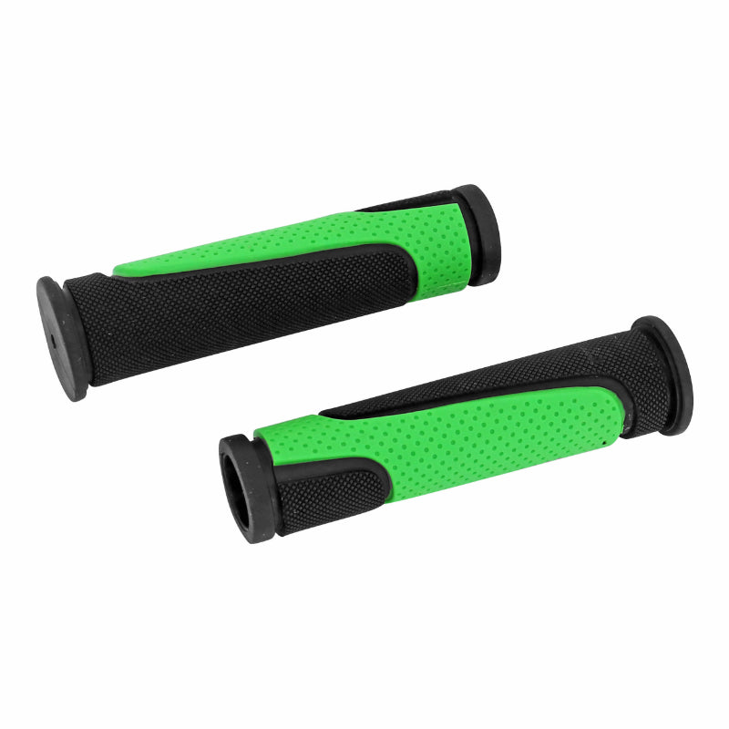 Poignée VTT Newton Rubber Noir-Vert L125 mm (Paire)