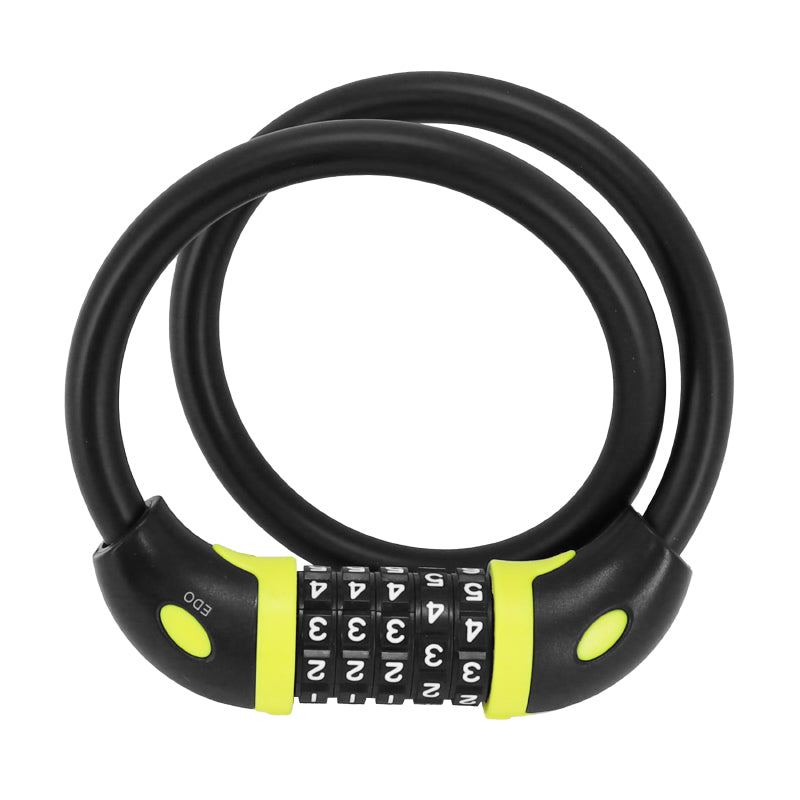 Antivol Vélo Câble A Combinaison - Code Auvray Diam 12 mm L 65 cm Noir Mat