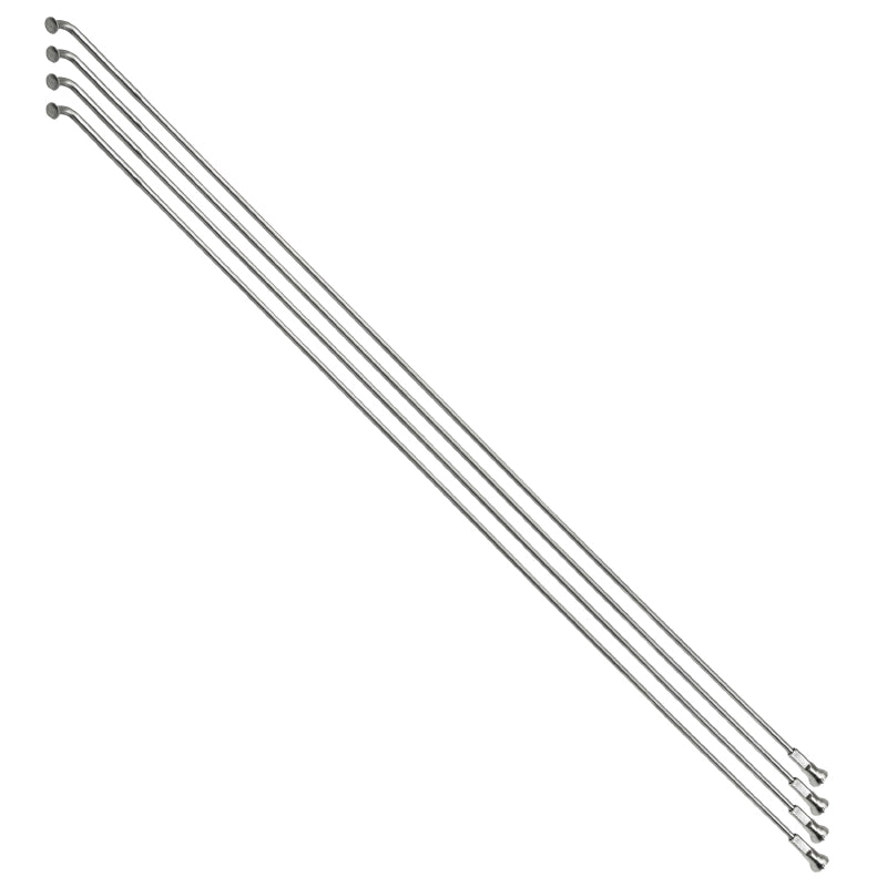 Rayon Renforcé INOX Argent 2,0 mm Avec Tête Coudée En 2,3 mm L 300 mm Avec Écrou (Vendu Par 4)