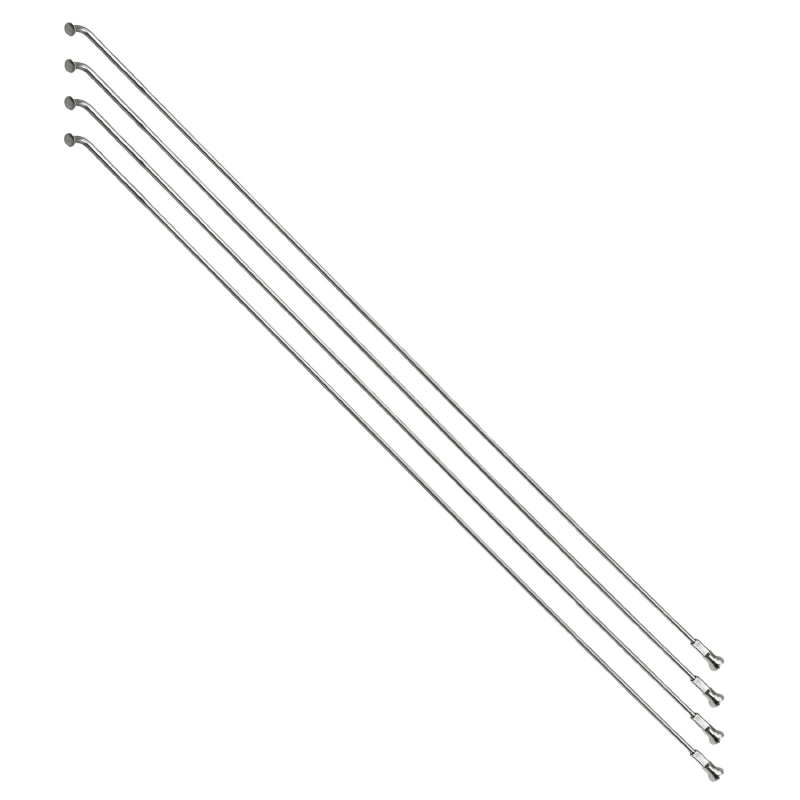 Rayon Renforcé INOX Argent 2,0 mm Avec Tête Coudée En 2,3 mm L 260 mm Avec Écrou (Vendu Par 4)