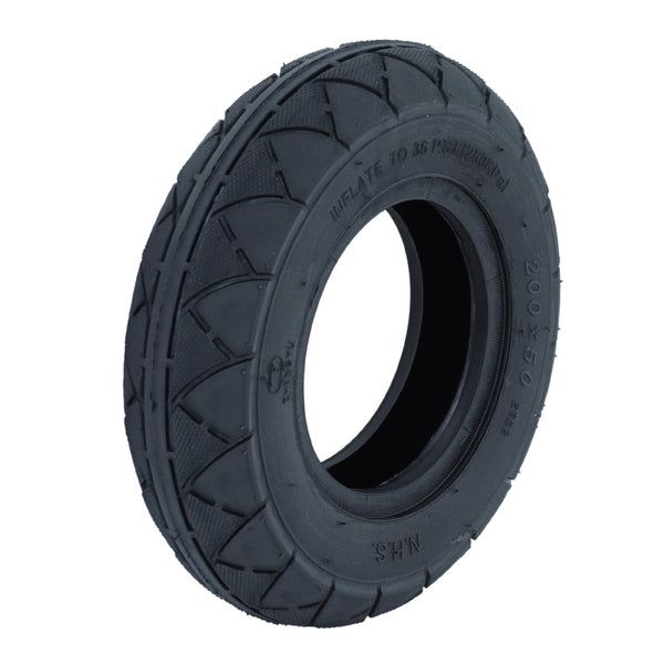 Pneu Trottinette Tubetype 200 X 50 Noir (Diamètre Intérieur 94 mm) (Kugoo S1-S3 - Razor E100-E125-E200)
