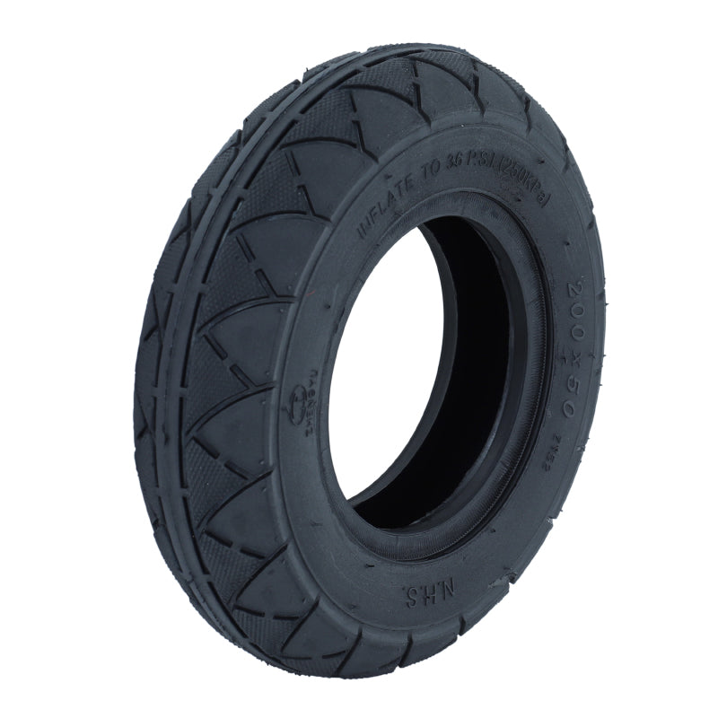 Pneu Trottinette Tubetype 200 X 50 Noir (Diamètre Intérieur 94 mm) (Kugoo S1-S3 - Razor E100-E125-E200)