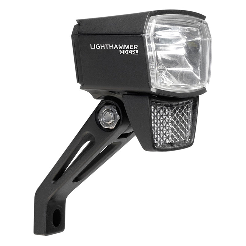 Éclairage Vélo VAE - E-Bike Avant Sur Fourche Trelock Ls 830-T Ligthammer 6-12V 80Lux Noir - Pour Voir A 100 M Et Visibl
