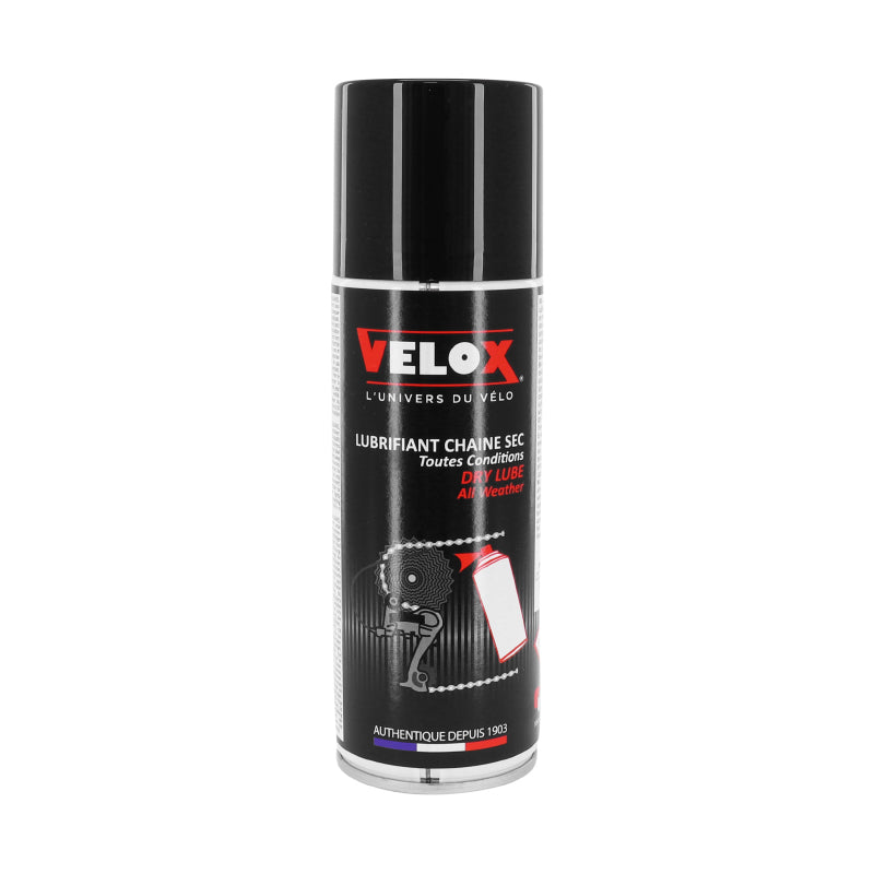 Lubrifiant Vélo Chaîne Velox Dry Lube Conditions Seches (Aerosol 200Ml)